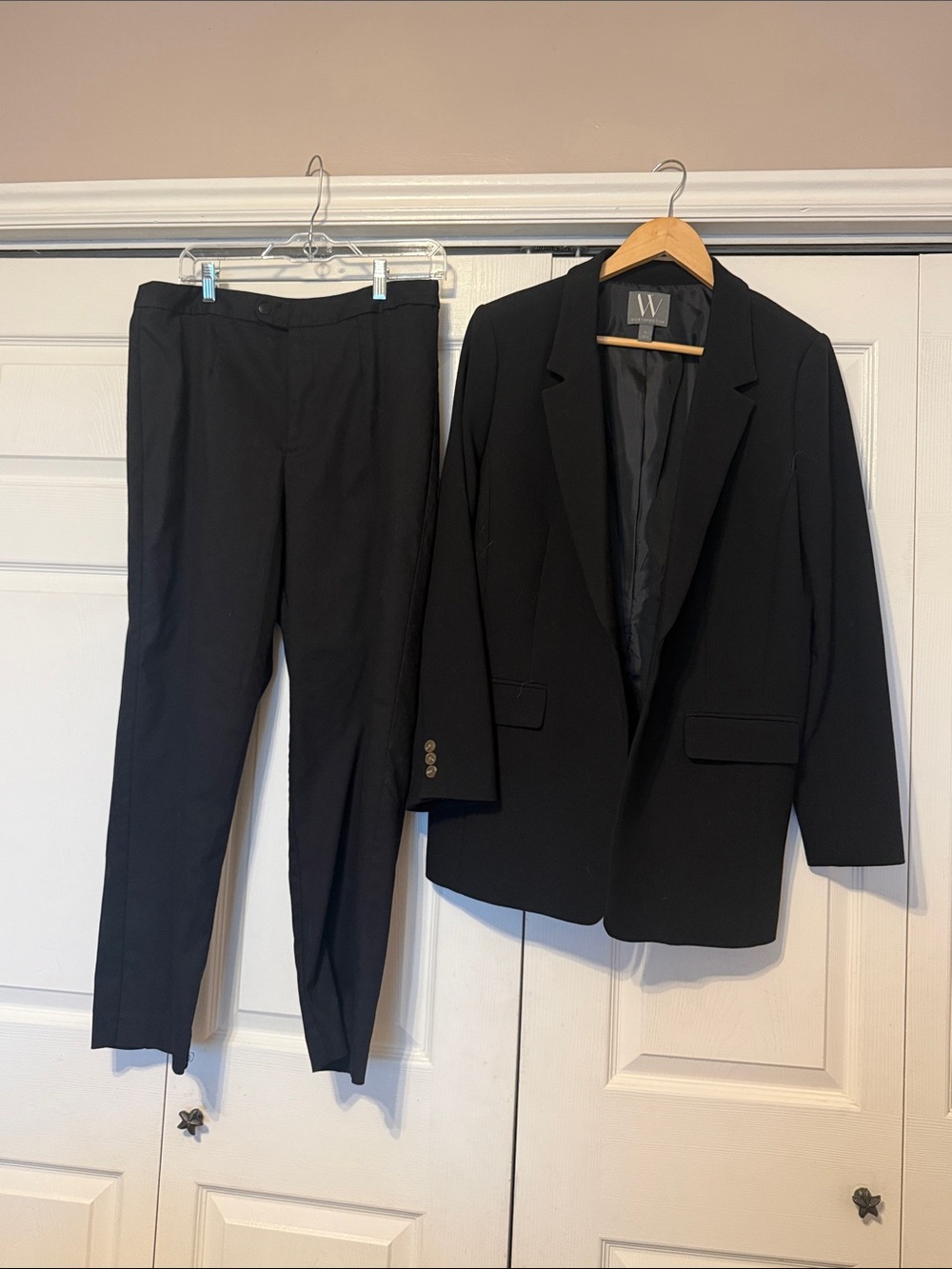 jcpenney Black Straight-Leg Pants with Matching Black Blazer